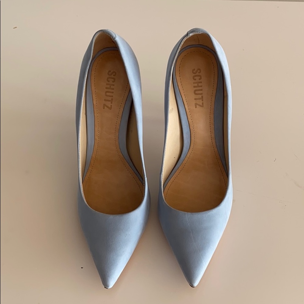 SCHUTZ LIGHT BLUE PUMPS 7.5